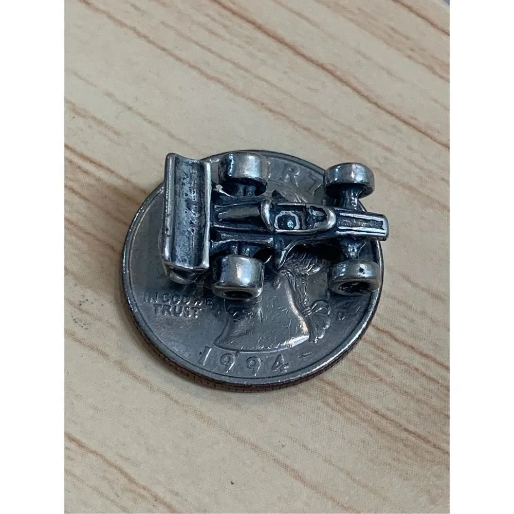 .925 Indy Race Car Sterling Silver Jewelry Charm #racetrack
